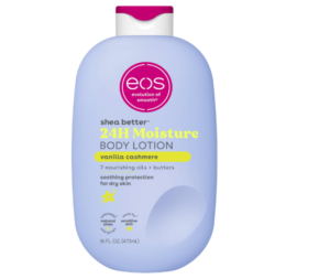 eos Shea Better Body Lotion – Vanilla Cashmere, 24-Hour Moisture