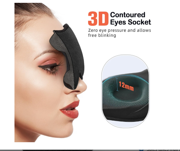 LitBear 3D Contoured Sleep Mask – Light Blocking