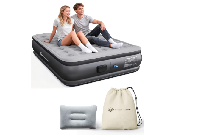 JUITOY Queen Air Mattress with Built-In Pump