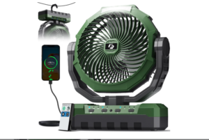Rechargeable 24,000mAh Portable Fan with Light & Remote